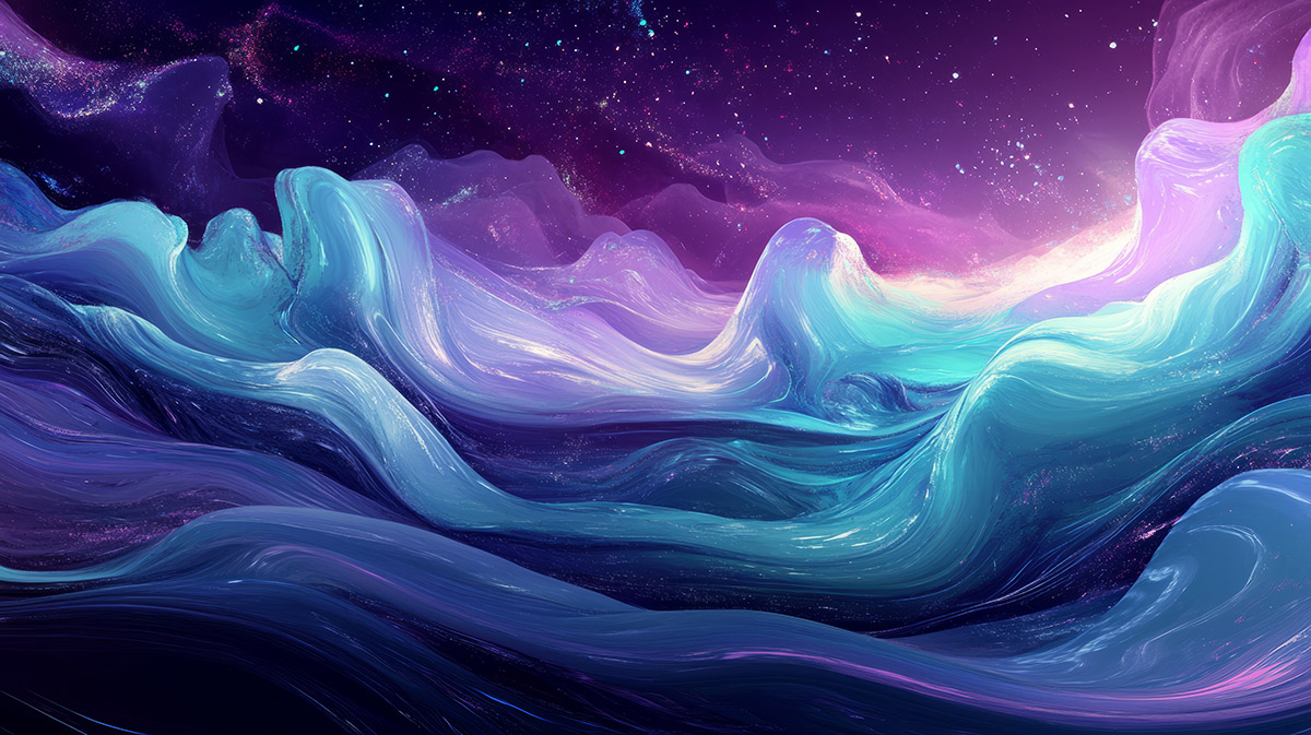 Layered waveform background